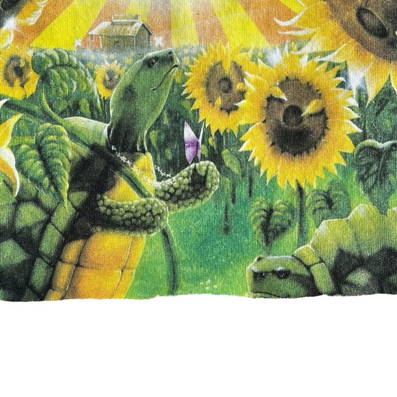Grateful Dead Cropped Tie Dye Short Sleeve Tee Shirt Medium Sunflowers - Picture 4 of 9